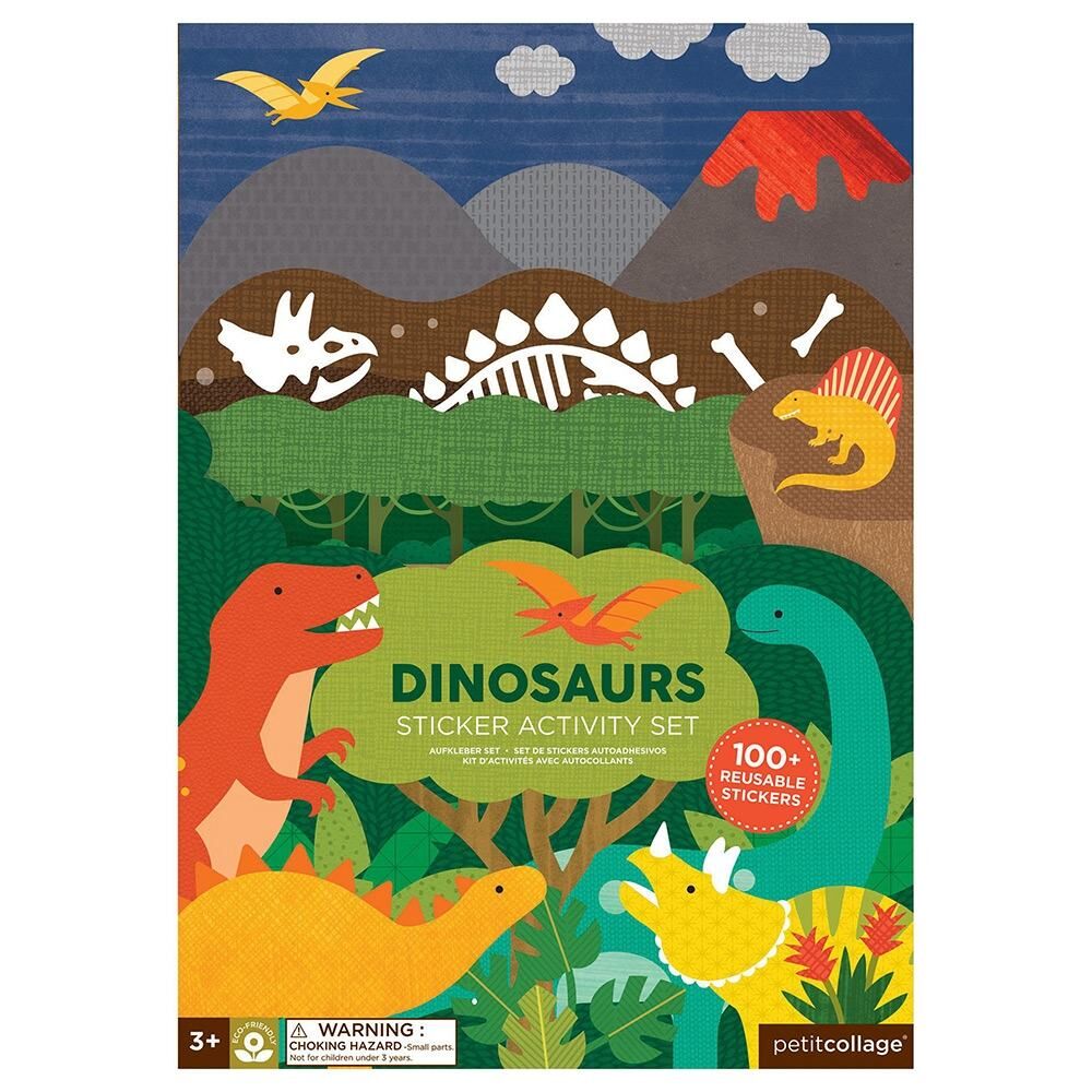 Petit Collage DINOSAUR STICKER ACTIVITY SET