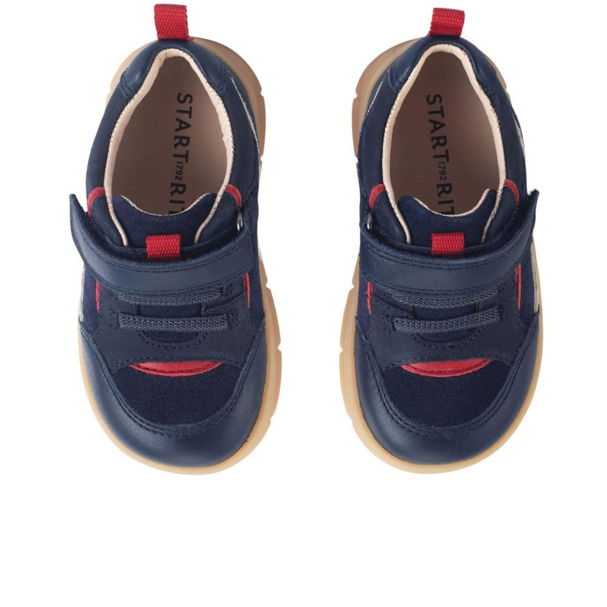 Start Rite Navy Leather Mix Trainer Shoe