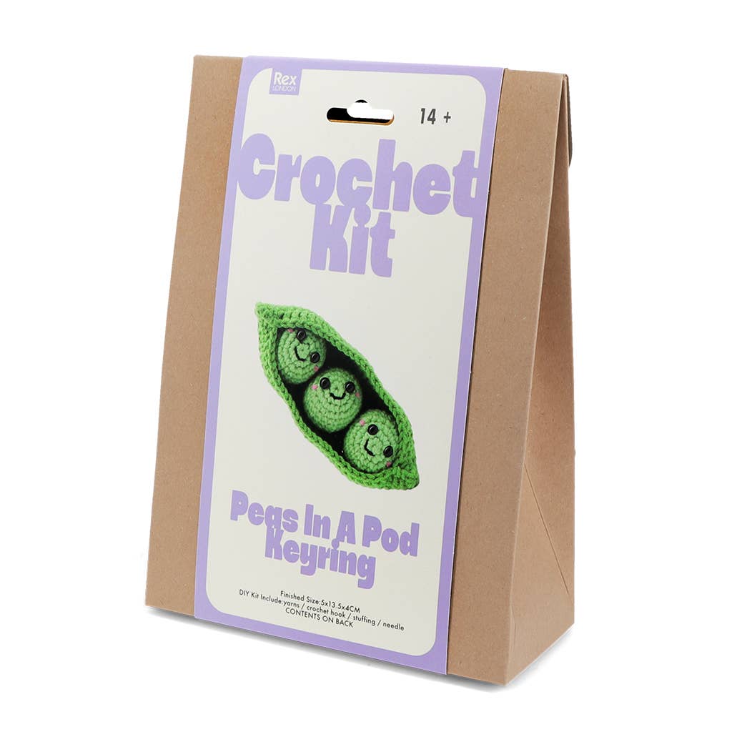 Rex London Crochet keyring kit Peas in a pod
