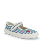 Start-Rite Lemonade Denim Blue Gingham Canvas