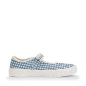 Start-Rite Lemonade Denim Blue Gingham Canvas