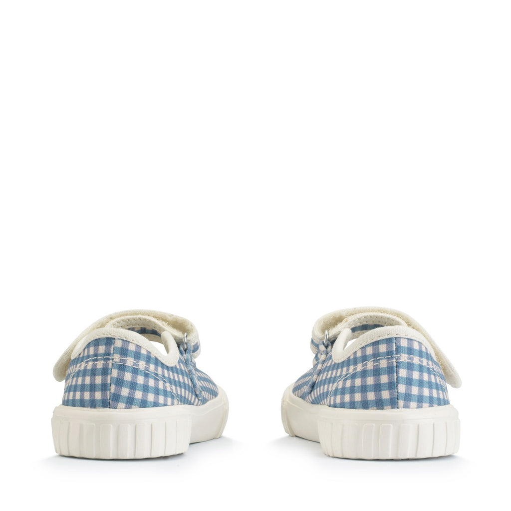 Start-Rite Lemonade Denim Blue Gingham Canvas