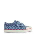 Start_Rite Denim Blue Rip Tape Check Canvas