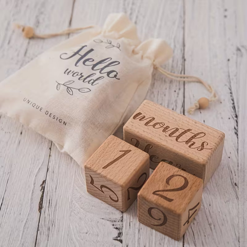 Wooden Milestone Cubes