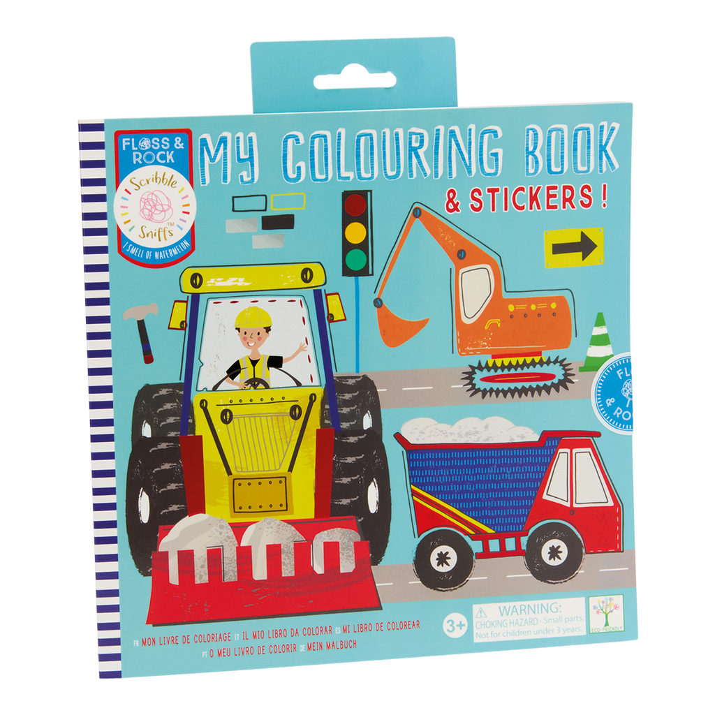 Floss and Rock Scribble Sniffs Construction My Colouring Book