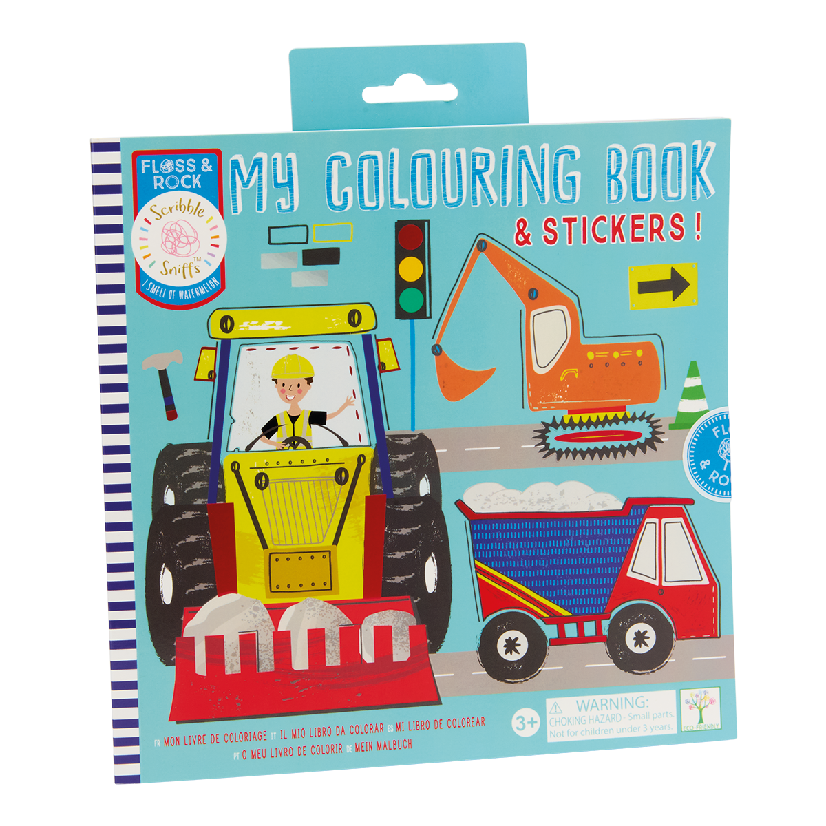 Floss and Rock Scribble Sniffs Construction My Colouring Book