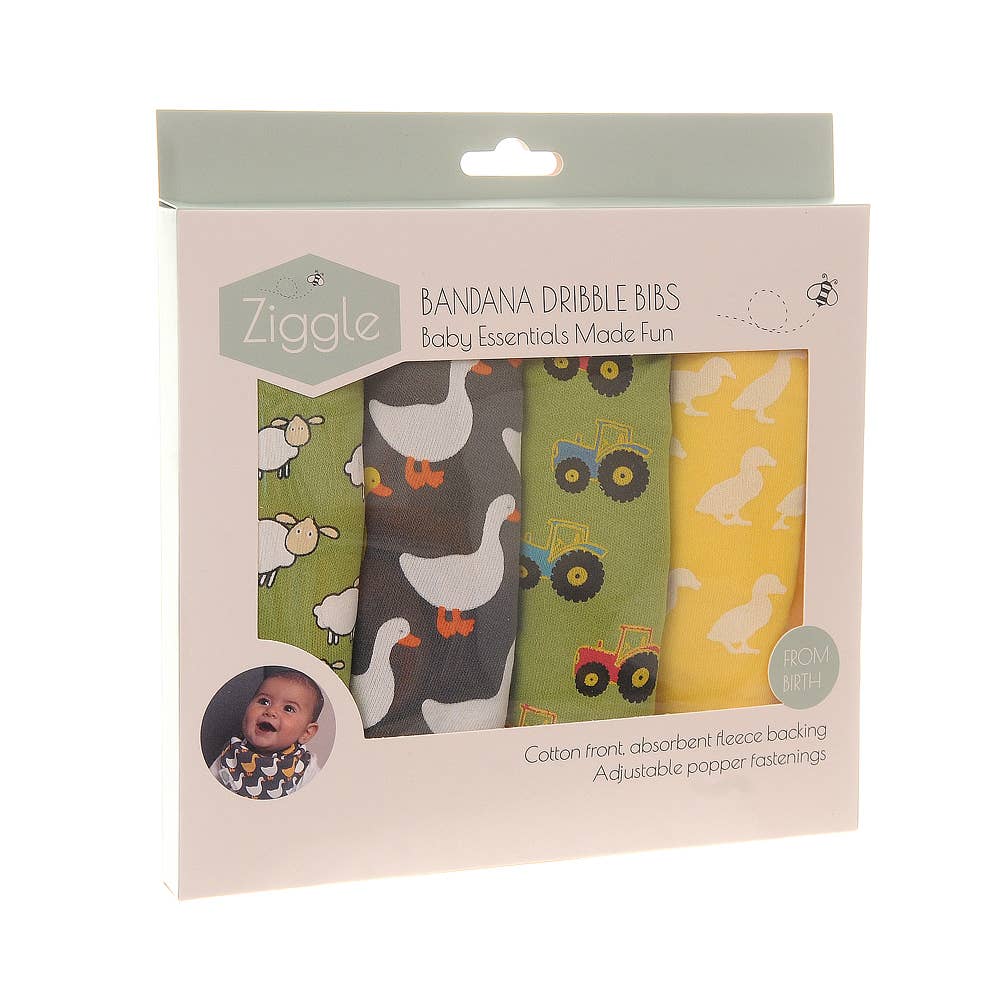 Ziggle Farmyard Fun Bib Set