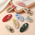 Embroidered hair clips assorted