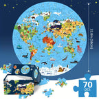 Animal World Map Puzzle