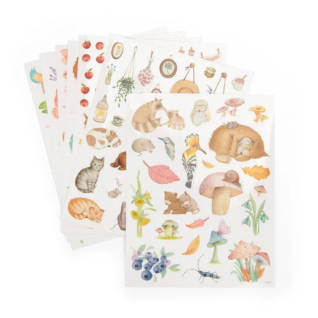 Moulin Roty Colouring book + 230 stickers girl lamb