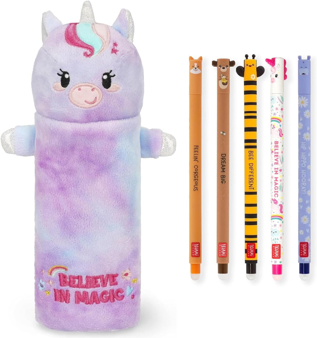 Legami plush unicorn pencil case