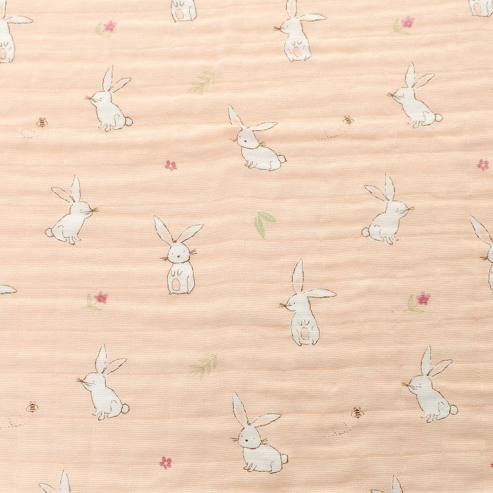 Ziggle Bunnies Muslin Set in Pink and White