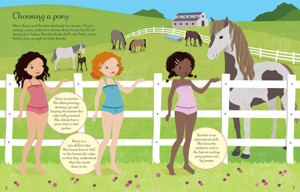 Usborne Sticker Dolly Dressing at the Stables – for Ages 5-8
