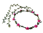 LEAF AND FLOWER CROWN - ST605: 2. Pink