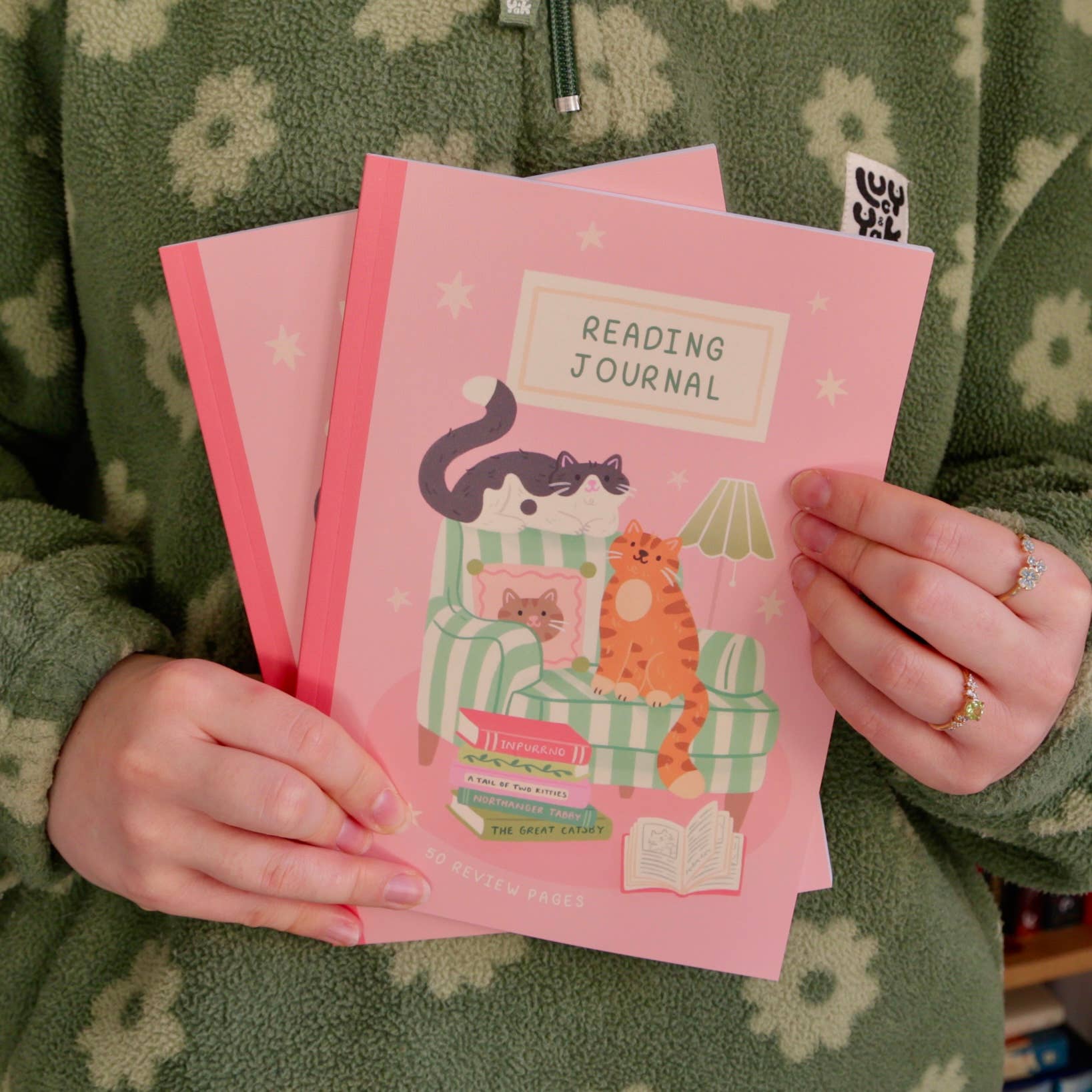 Reading Journal Cats – 50 Page Book Review Notebook