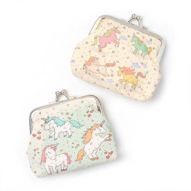Unicorn Print Coin Purse  6x8cm