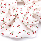 Heart and Cherry print scrunchies.