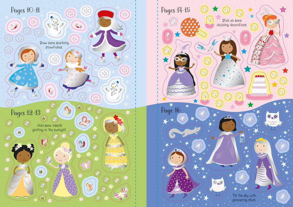 Usborne Sparkly Princesses Sticker Book – for Ages 3-5