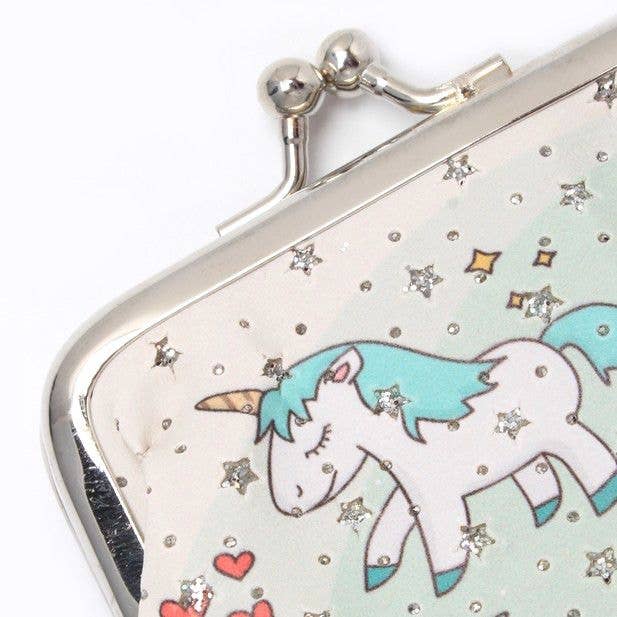 Unicorn Print Coin Purse  6x8cm