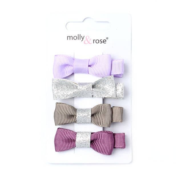 Card of 4 Assorted Bow Beak Clips