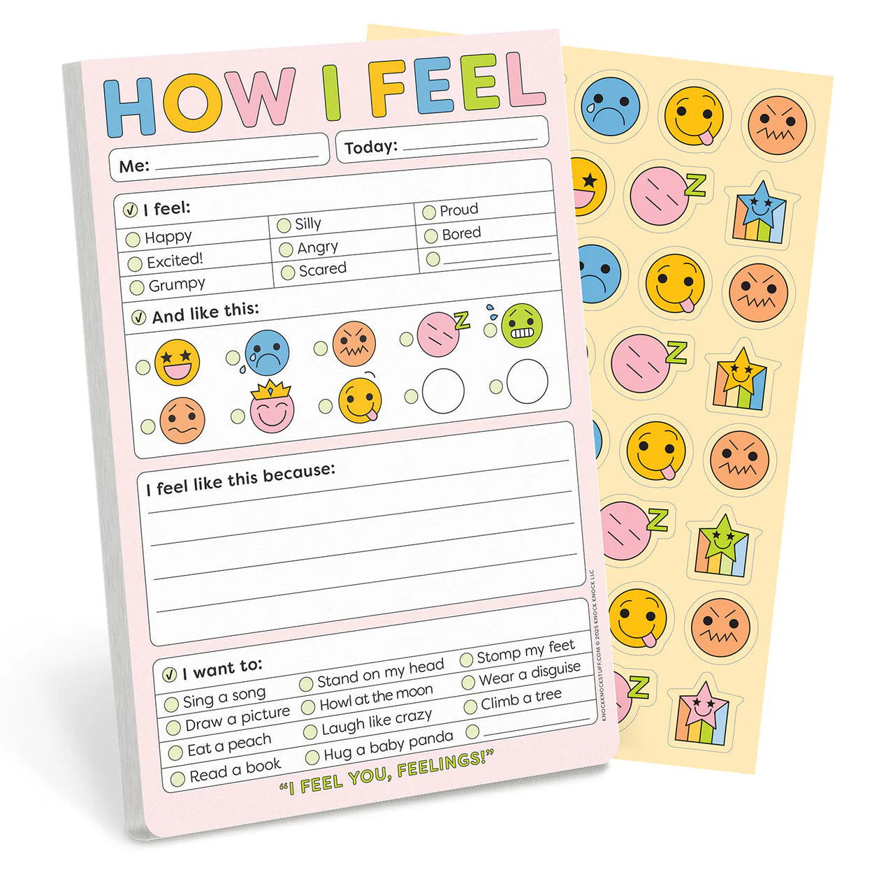 Book, Knock Knock Kids How I Feel Playtime Pads (Notepad/Sticky Notes)