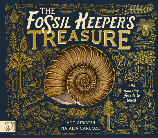 Book,The Fossil Keeper's Treasure - With Amazing Fossils to Touch! (Hardback)