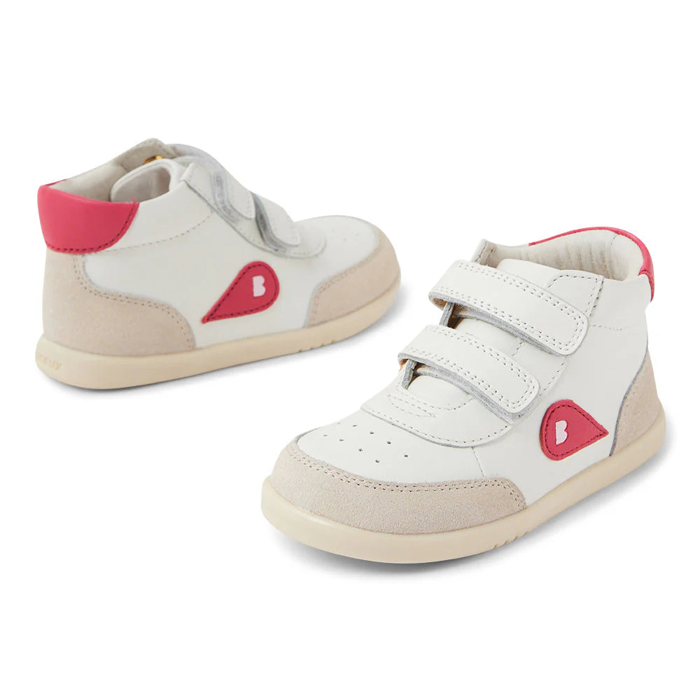 Bobux champ high white red