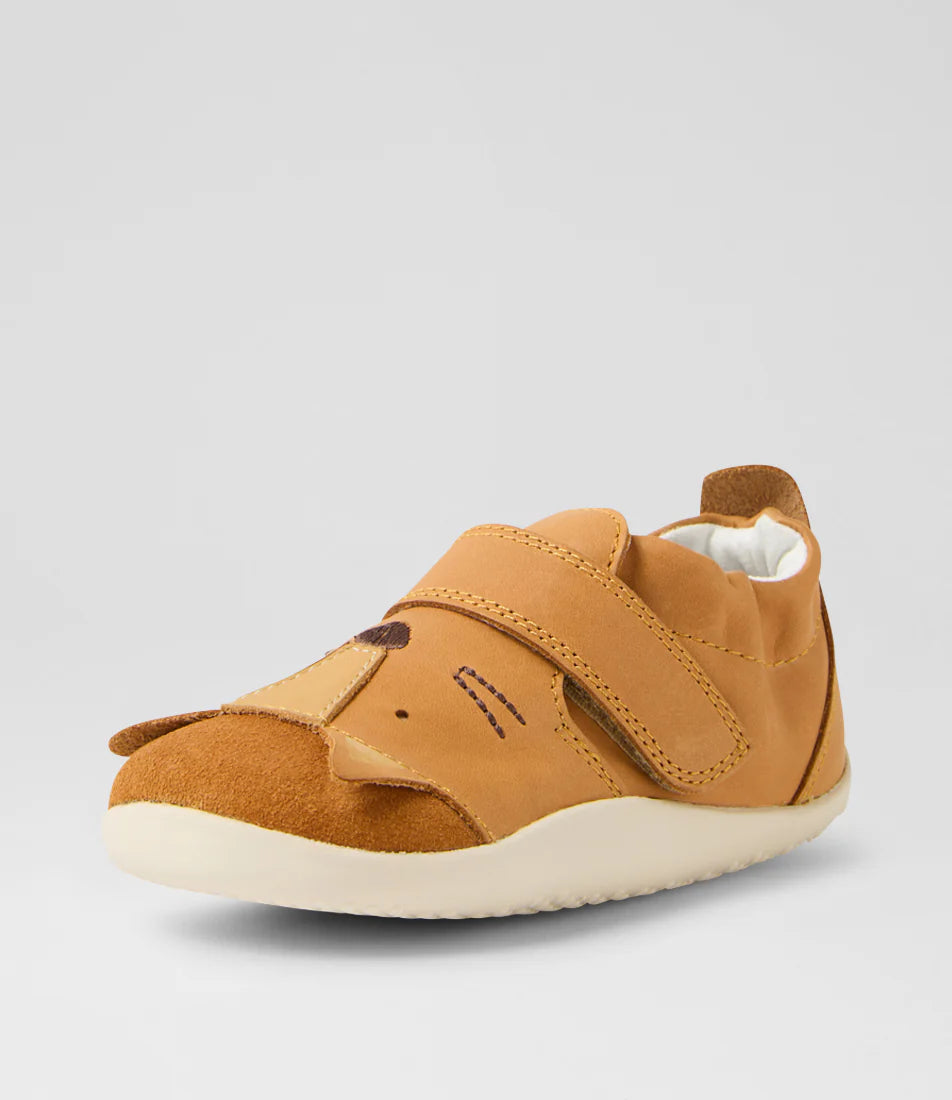 Bobux Rummage Kids Pre-Walkers. Pumpkin Spice/Tan