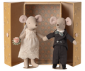 Maileg,Wedding mice couple in box, Mum and Dad