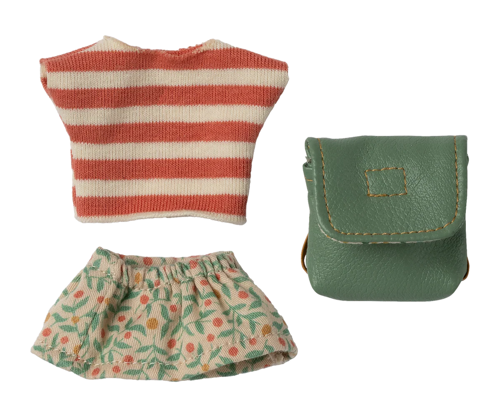 Maileg, Clothes and bag, Big sister mouse - Green