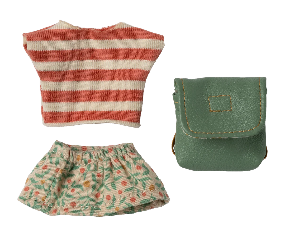 Maileg, Clothes and bag, Big sister mouse - Green