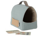 Maileg,Pet carrier - Dusty blue