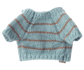 Maileg,Puppy supply, Small, Knitted sweater - Dusty blue
