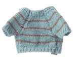 Maileg,Puppy supply, Small, Knitted sweater - Dusty blue