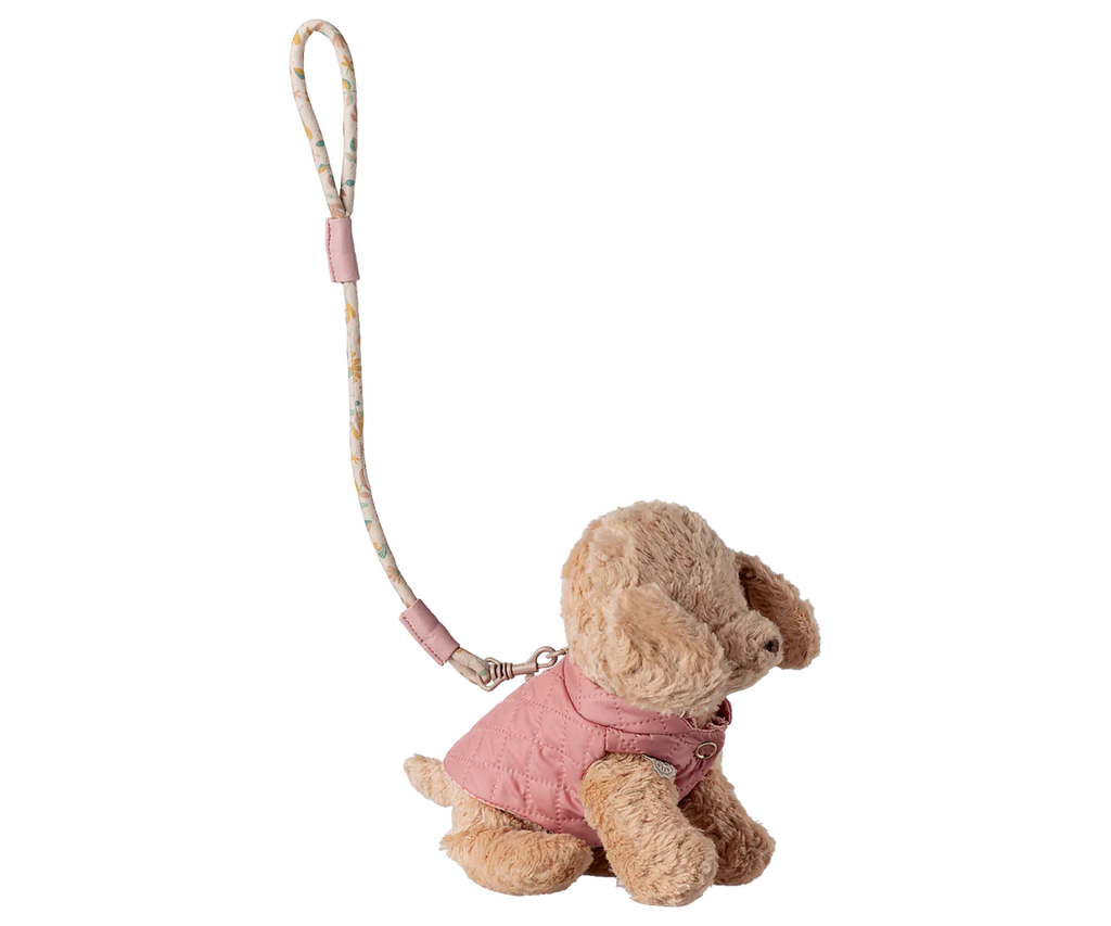 Maileg,Pet supply, Harness and leash - Rose