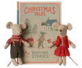 Maileg, Christmas Twins Mice, Little Sister & Little Brother in a Book