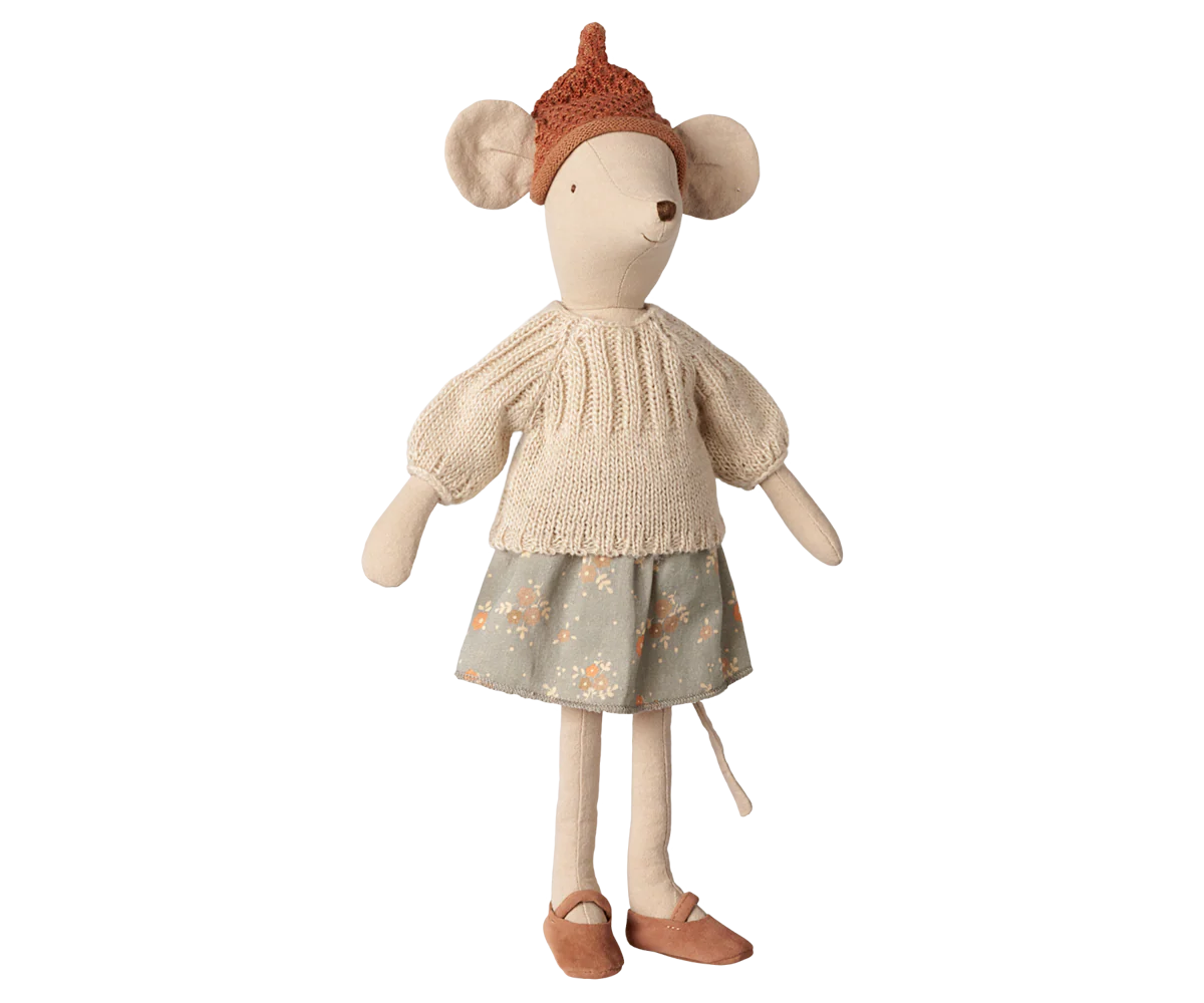 Maileg Mouse, Medium Skirt & Sweater