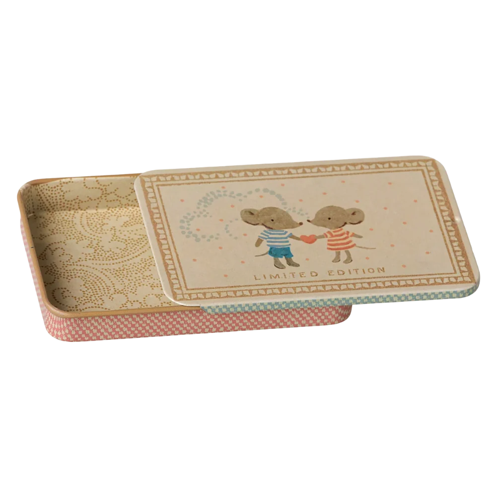 Maileg Mouse Metal Box with Sliding Lid, Limited Edition