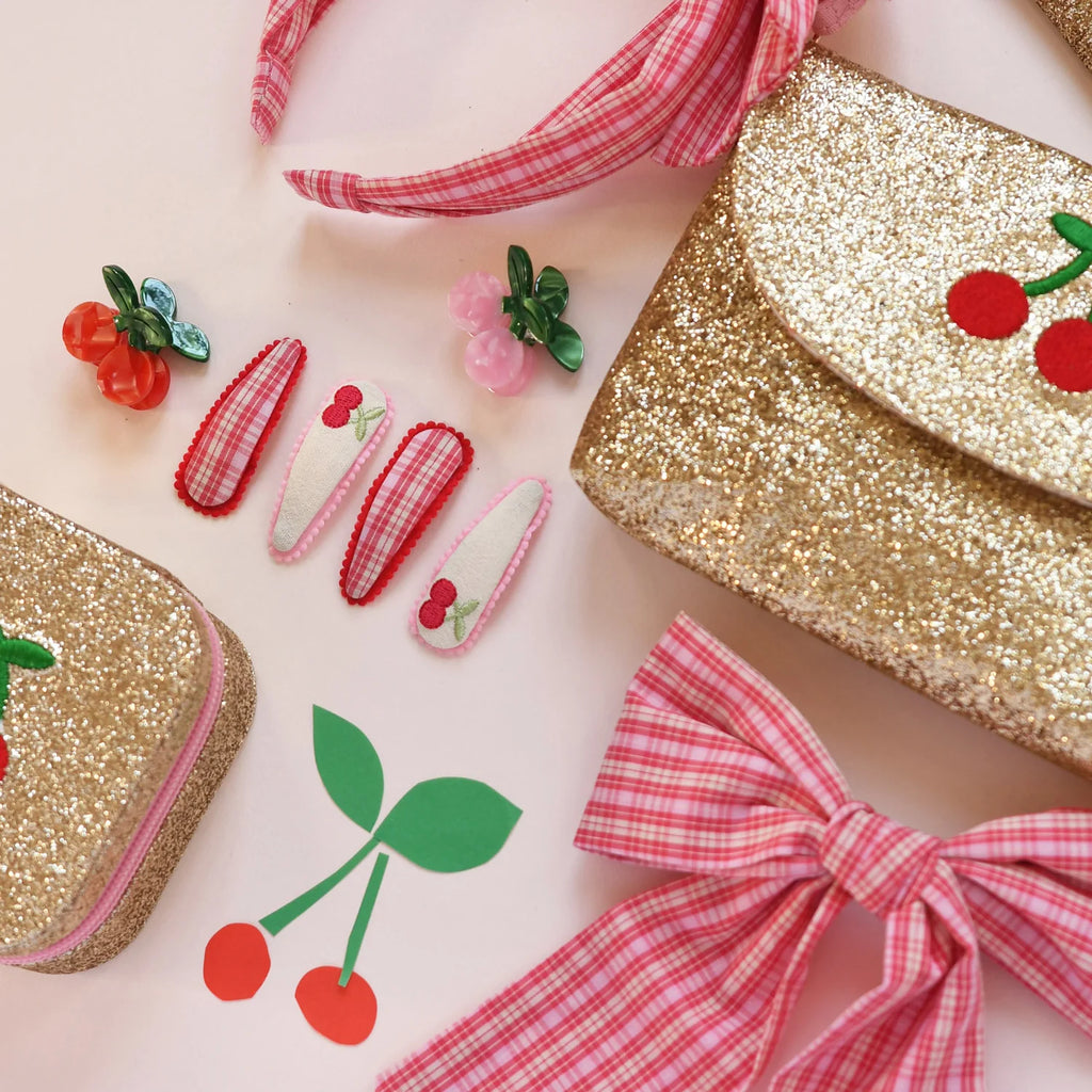 Rockahula Cherry Dreams Fabric Clip set