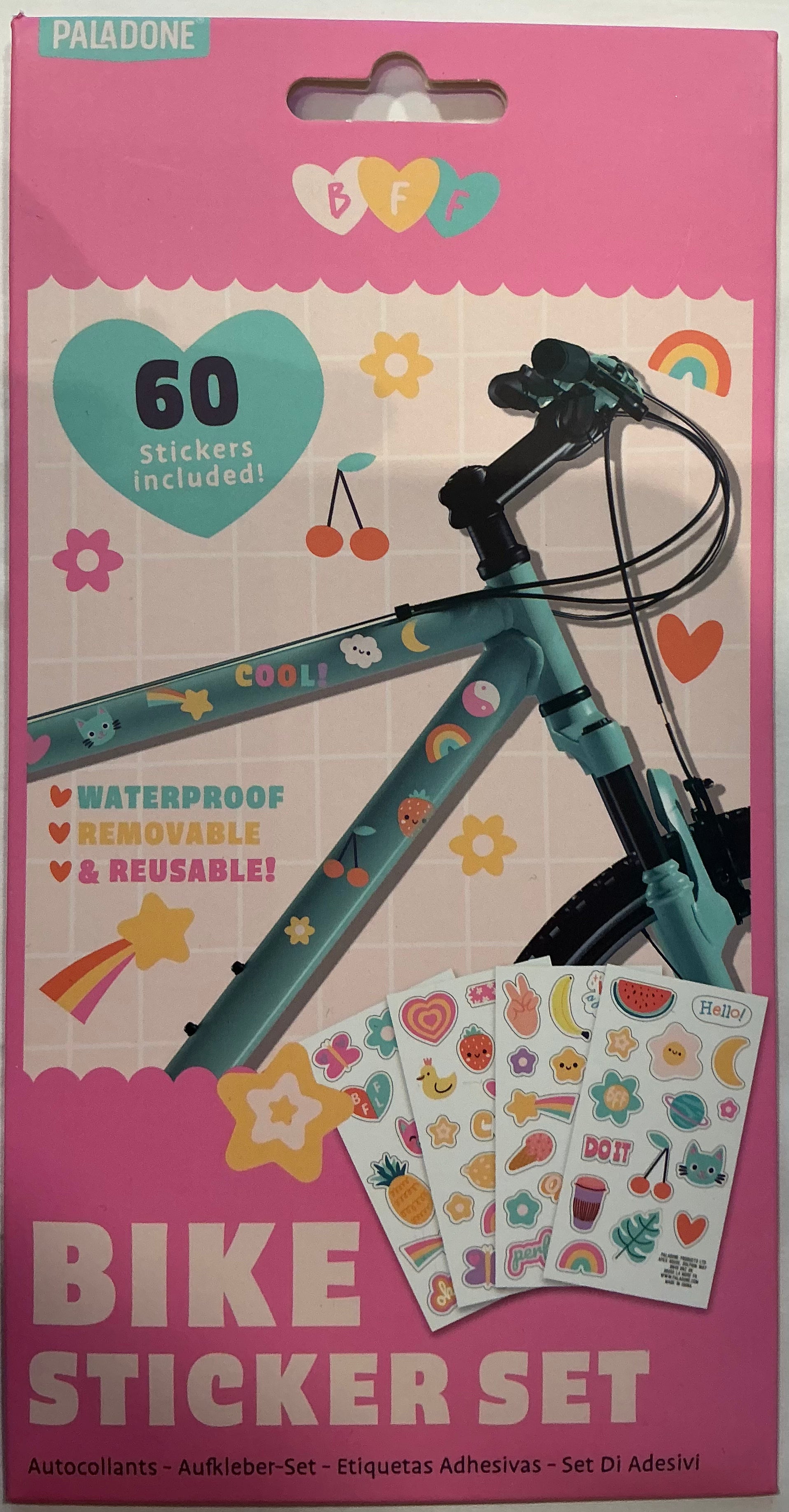 Paladone bike sticker set for girls.