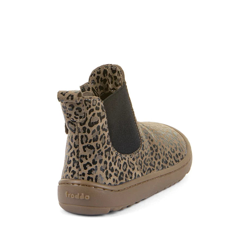Froddo Chelsea Leopard Print Barefoot Boot