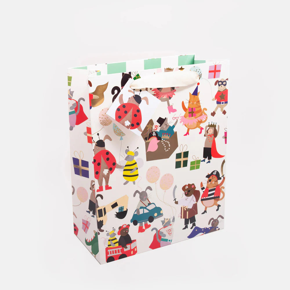 Caroline Gardener Large Gift Bag, Fancy Dress Animals