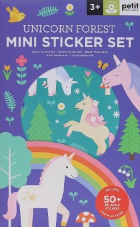 Petit Collage unicorn Forest Stickers