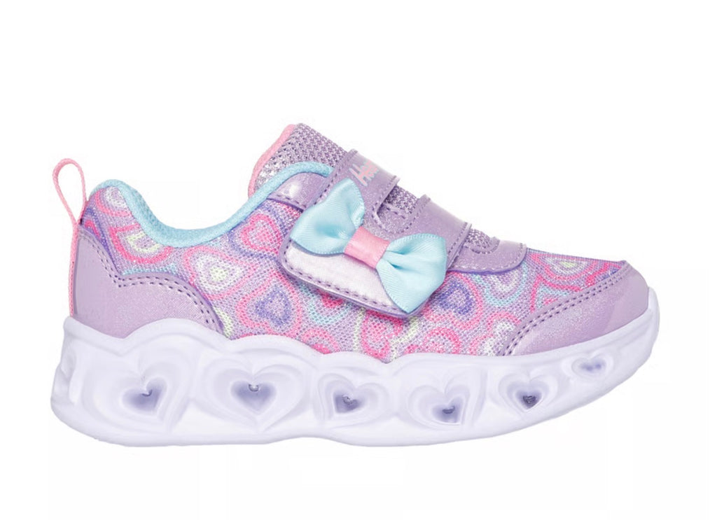 Skechers infant girls heart lights boogie trainers