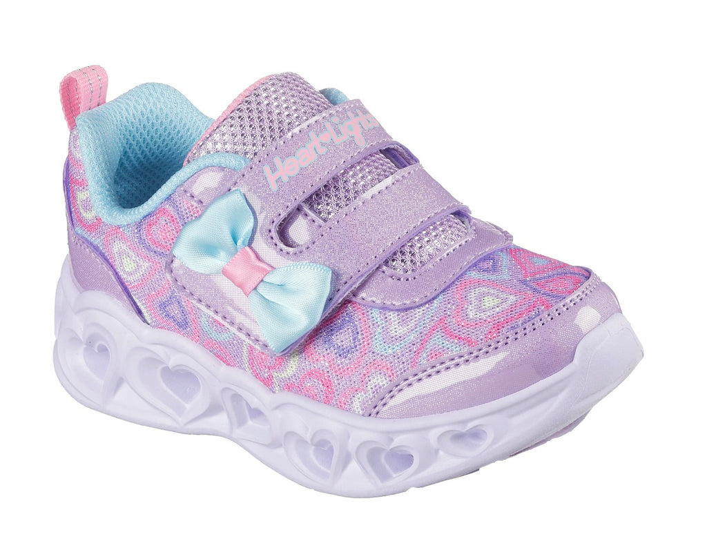 Skechers infant girls heart lights boogie trainers