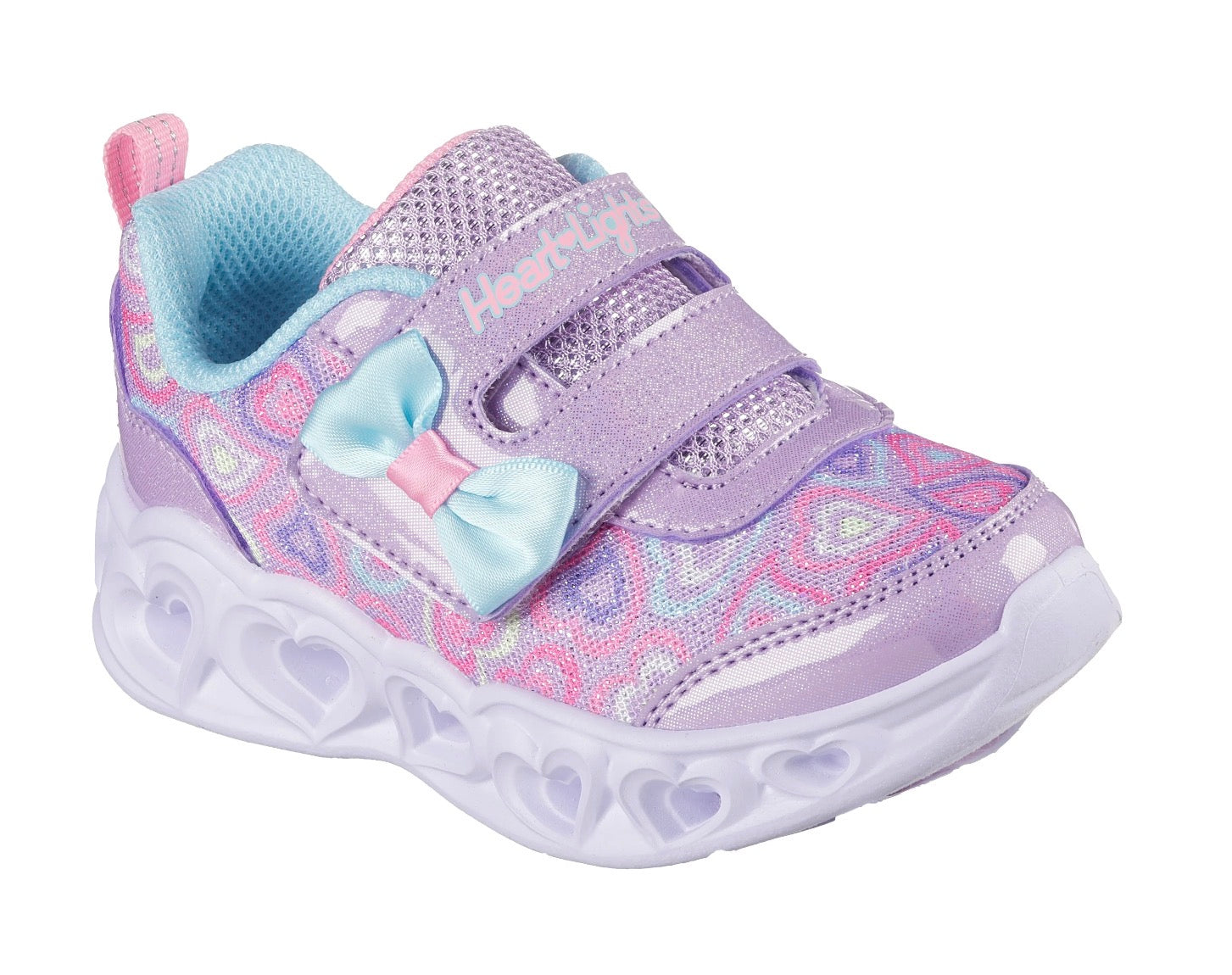 Skechers infant girls heart lights boogie trainers