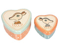 Maileg deer tins heart shapes