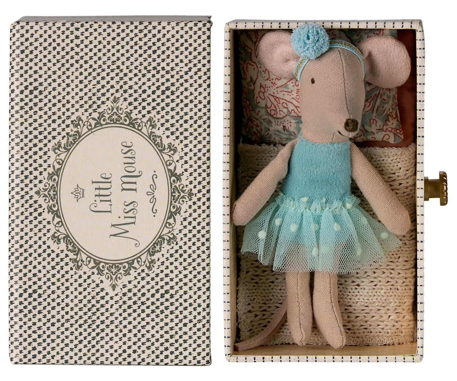 Maileg Little Sister Dance Mouse with Day Bed