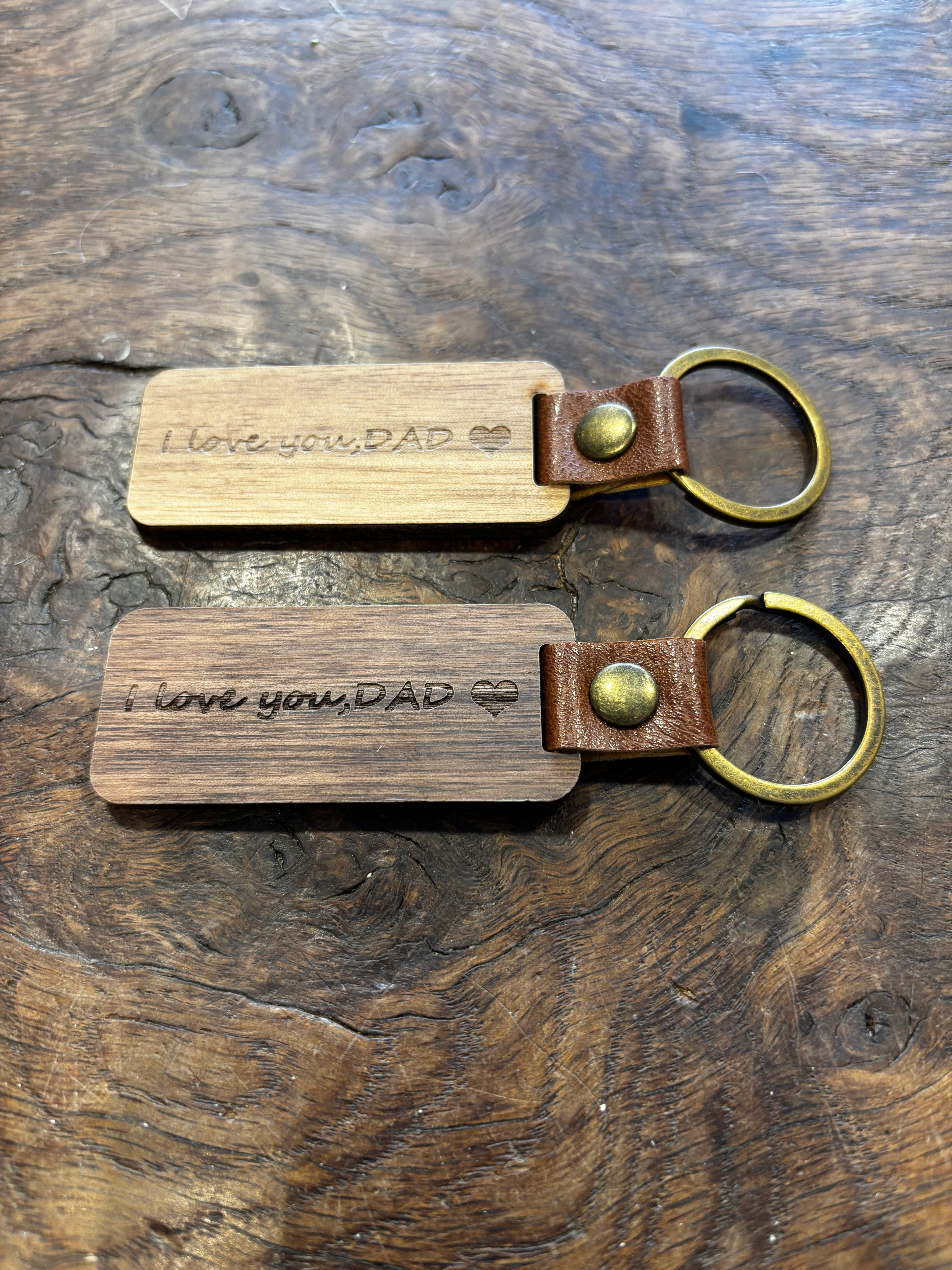 Wooden Dad Keyring