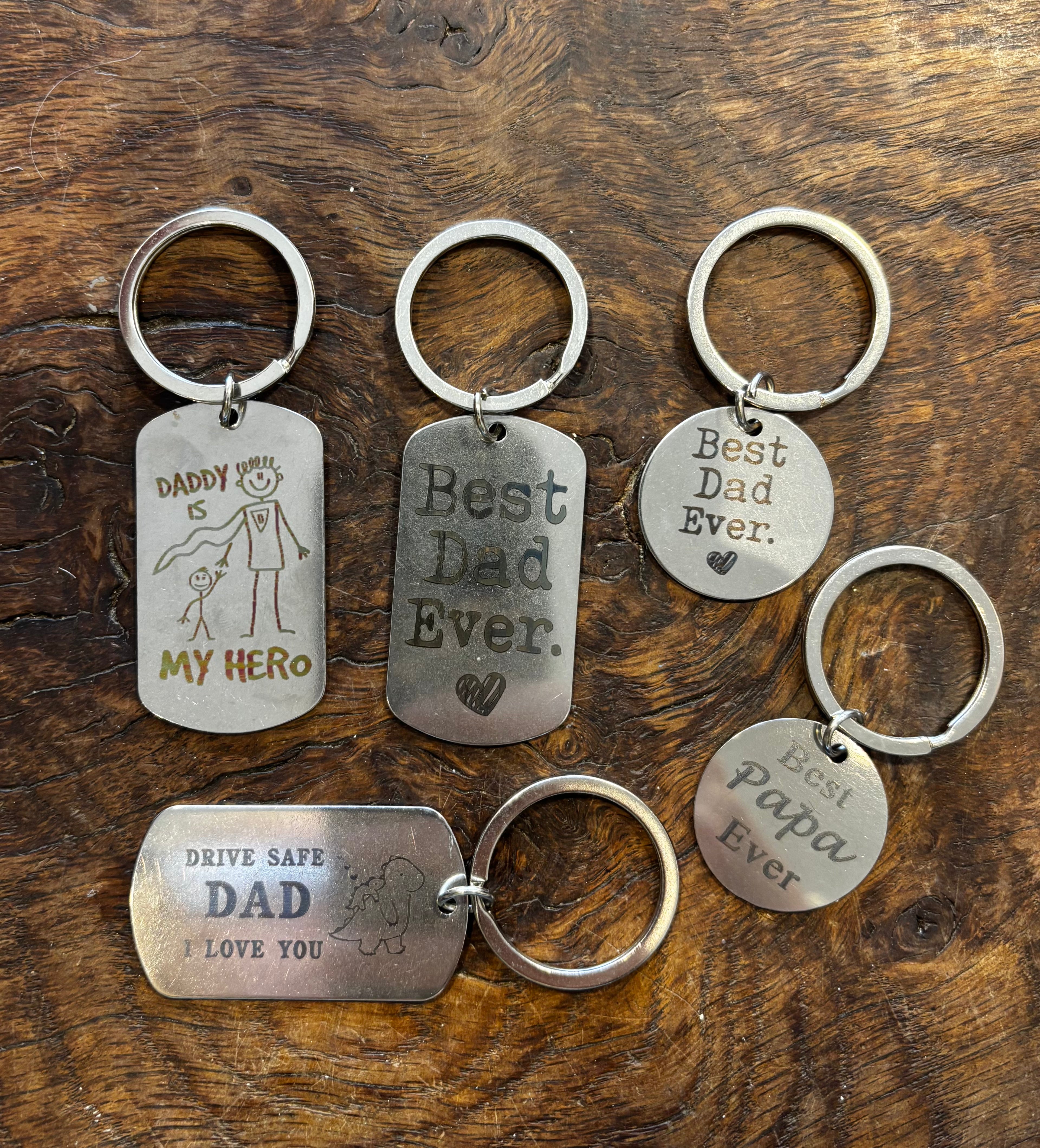 Metal Dad Keyring
